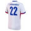 Original Fußballtrikot Frankreich T. Hernandez 22 Auswärtstrikot EURO 2024 Für Herren